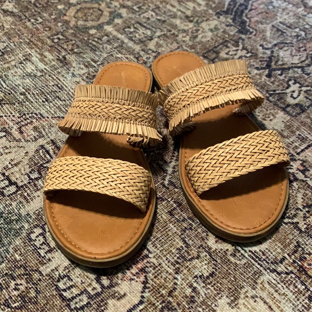 Rattan slides/sandals